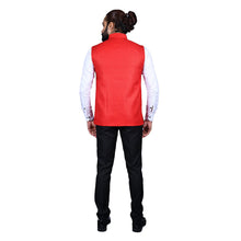 Load image into Gallery viewer, mens red color nehru jacket
