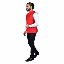 Load image into Gallery viewer, mens red color nehru jacket
