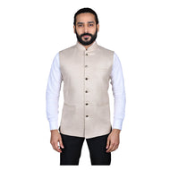 mens beige color nehru jacket