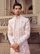 Load image into Gallery viewer, Ajay Arvindbhai Khatri Wedding Special Art 2 Pic Silk Sherwani For Wedding
