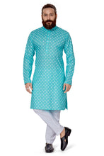 Load image into Gallery viewer, men&#39;s cotton printed firoji colour kurta
