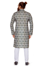 Load image into Gallery viewer, Ajay Arvindbhai Khatri Men&#39;s Cotton Printed Fabric Kurta Green
