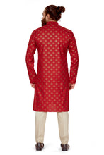 Load image into Gallery viewer, Ajay Arvindbhai Khatri Men&#39;s Cotton Printed Fabric Kurta Red

