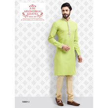 Load image into Gallery viewer, mens parrot green color kurta pajama set
