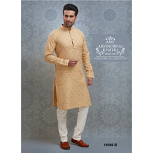 Load image into Gallery viewer, Ajay Arvindbhai Khatri Men&#39;s Fawn Color Cotton Kurta with Pyjama Set
