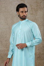 Load image into Gallery viewer, mens sky blue color kurta pajama set
