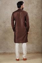 Load image into Gallery viewer, mens brown colour kurta pajama set

