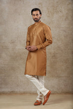 Load image into Gallery viewer, mens brown color kurta pajama set
