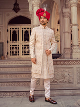 Load image into Gallery viewer, Ajay Arvindbhai Khatri Wedding Special Art 3 Pic Silk Sherwani For Wedding
