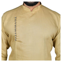 Load image into Gallery viewer, Ajay Arvindbhai Khatri Men&#39;s Executive Cotton Regular Stylish kurta Mehndi Colour
