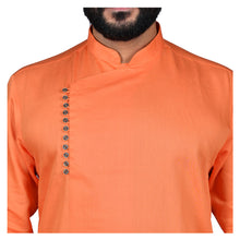 Load image into Gallery viewer, mens orange color cotton kurta

