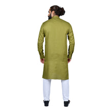 Load image into Gallery viewer, Ajay Arvindbhai Khatri Men&#39;s Executive Cotton Regular Stylish kurta Green Colour
