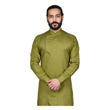 Load image into Gallery viewer, Ajay Arvindbhai Khatri Men&#39;s Executive Cotton Regular Stylish kurta Green Colour
