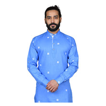 Load image into Gallery viewer, mens sky blue color poly cotton kurta
