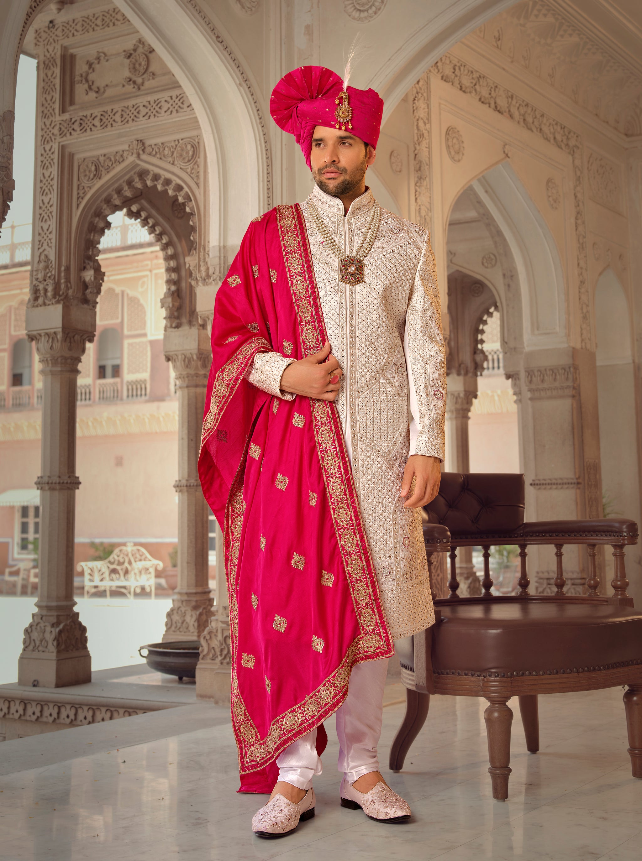 Shop Wedding Sherwani's for Groom – AjayArvindbhaiKhatri