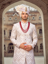 Load image into Gallery viewer, Ajay Arvindbhai Khatri Wedding Special Art Silk Sherwani For Wedding
