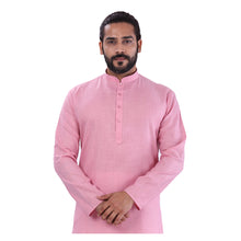 Load image into Gallery viewer, Ajay Arvindbhai Khatri Men&#39;s Pure Cotton Regular Kurta Light Pink Colour

