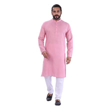 Load image into Gallery viewer, Ajay Arvindbhai Khatri Men&#39;s Pure Cotton Regular Kurta Peach Colour
