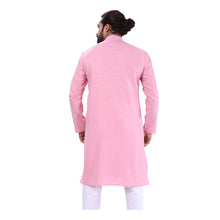 Load image into Gallery viewer, Ajay Arvindbhai Khatri Men&#39;s Pure Cotton Regular Kurta Peach Colour
