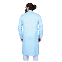 Load image into Gallery viewer, mens sky blue color poly cotton kurta
