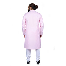 Load image into Gallery viewer, Ajay Arvindbhai Khatri Men&#39;s Poly Cotton Straight Linning Kurta Light Pink Colour
