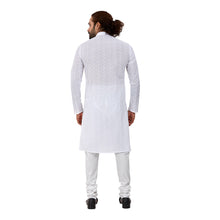 Load image into Gallery viewer, Ajay Arvindbhai Khatri Men&#39;s Pure Cotton Regular Kurta White_Star Colour
