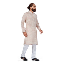 Load image into Gallery viewer, Ajay Arvindbhai Khatri Men&#39;s Kurta Peach Colour
