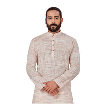 Load image into Gallery viewer, Ajay Arvindbhai Khatri Men&#39;s Kurta Peach Colour
