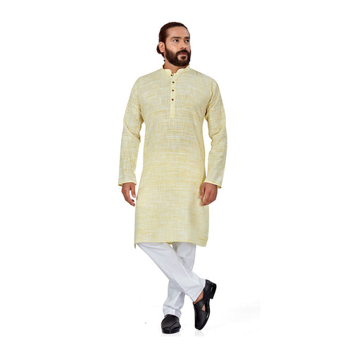 mens lemon color kurta