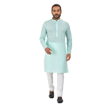 Load image into Gallery viewer, Ajay Arvindbhai Khatri Men&#39;s Pure Cotton Regular Brasso Kurta Pistachio Colour
