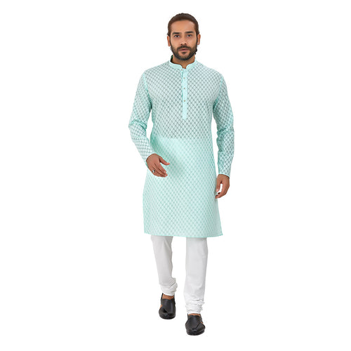 mens pista color pure cotton kurta