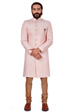 Load image into Gallery viewer, Ajay Arvindbhai Khatri Men&#39;s Indo Western Navabi Pink Color with Golden Bottom
