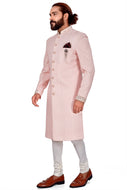 mens pink color nawabi indowestern dress