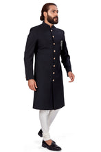 Load image into Gallery viewer, mens black color nawabi dress
