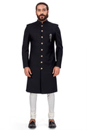 mens black color nawabi dress
