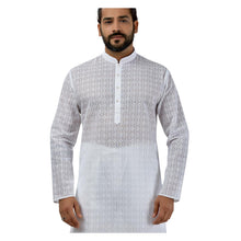 Load image into Gallery viewer, mens white color cotton kurta
