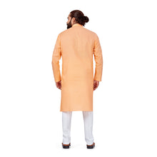 Load image into Gallery viewer, mens light orange fawn color cotton linen kurta
