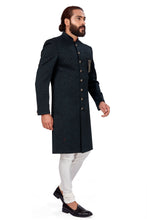 Load image into Gallery viewer, Ajay Arvindbhai Khatri Men&#39;s Indo Western Navabi Green Color

