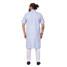 Load image into Gallery viewer, mens sky blue color linen modi style kurta

