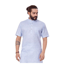 Load image into Gallery viewer, mens sky blue color linen modi style kurta

