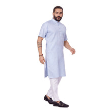 Load image into Gallery viewer, mens sky blue color linen modi style kurta
