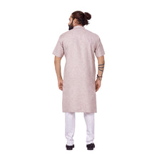 Load image into Gallery viewer, Ajay Arvindbhai Khatri Men&#39;s Linen Straight Modi Style Kurta Brown Colour
