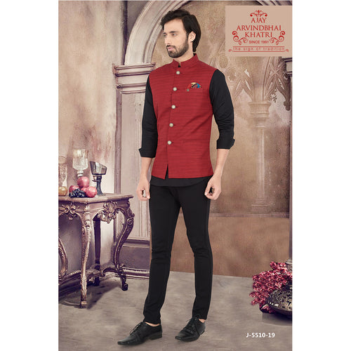 mens maroon color nehru jacket modi jacket