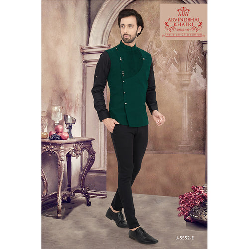 mens green color nehru jacket modi jacket