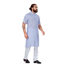 Load image into Gallery viewer, Ajay Arvindbhai Khatri Men&#39;s Half Sleeve Kurta &amp; Pyjama Set Light Purple Color
