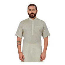 Load image into Gallery viewer, Ajay Arvindbhai Khatri Men&#39;s Half Sleeve Kurta &amp; Pyjama Set Pista Color
