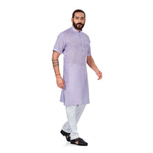 Load image into Gallery viewer, mens purple color kurta pajama set
