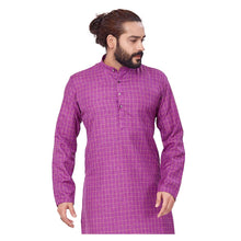 Load image into Gallery viewer, mens purple color polyster cotton kurta
