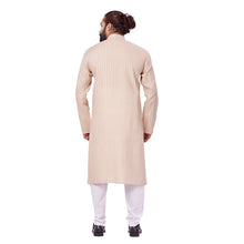 Load image into Gallery viewer, Ajay Arvindbhai Khatri Men&#39;s Cotton Straight Linning Kurta Fown Colour
