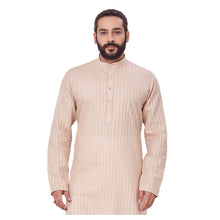 Load image into Gallery viewer, Ajay Arvindbhai Khatri Men&#39;s Cotton Straight Linning Kurta Fown Colour
